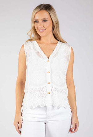 Embroidered Sleeveless Vest