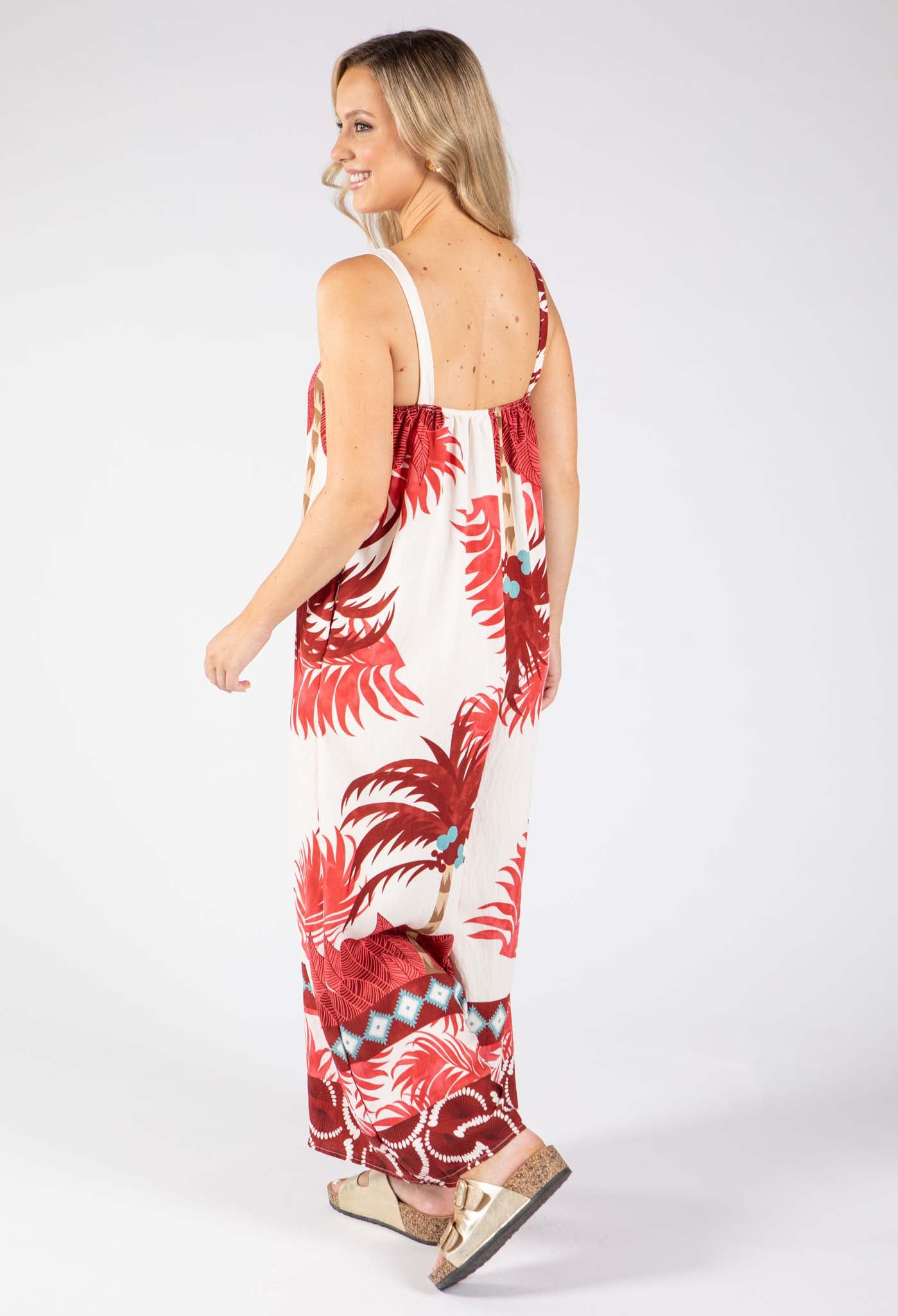 Palm Print Jumpsuit