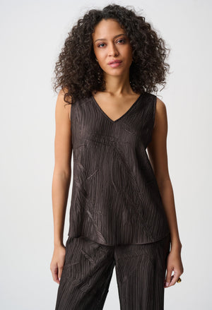 Textured V-Neck Top