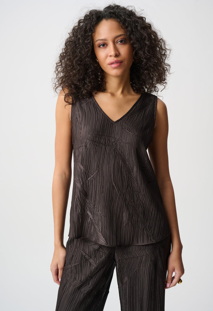 Textured V-Neck Top
