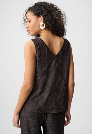Textured V-Neck Top