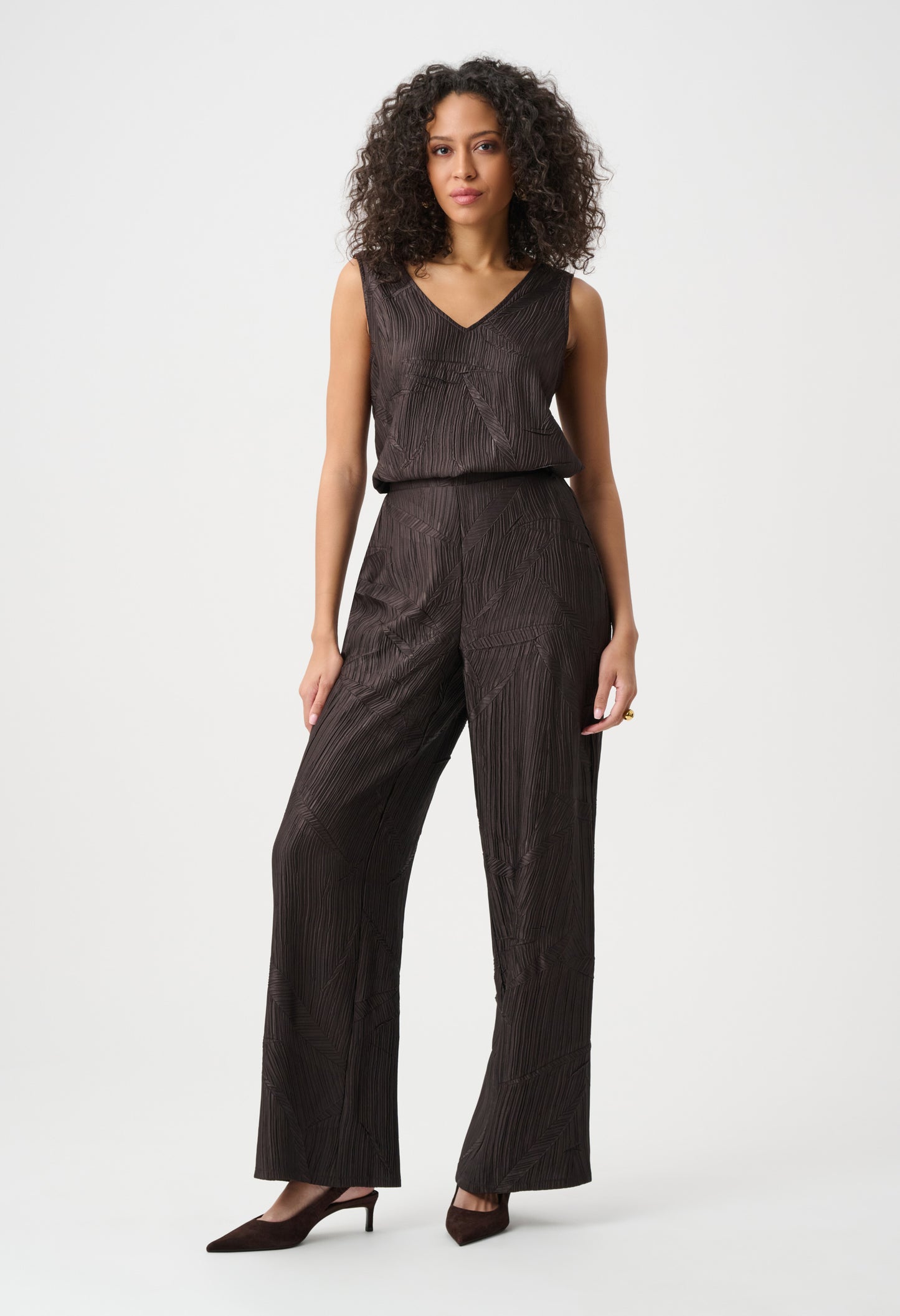 Textured V-Neck Top