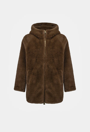 Hooded Faux Fur Coat