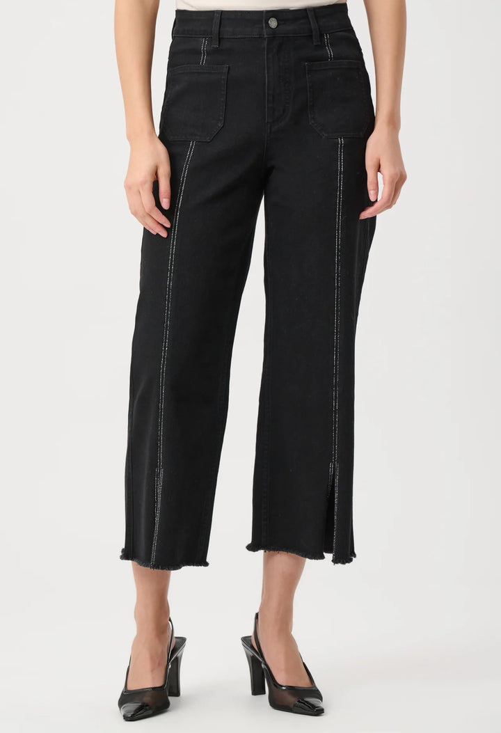 Embellished Front Seam Culotte Jeans