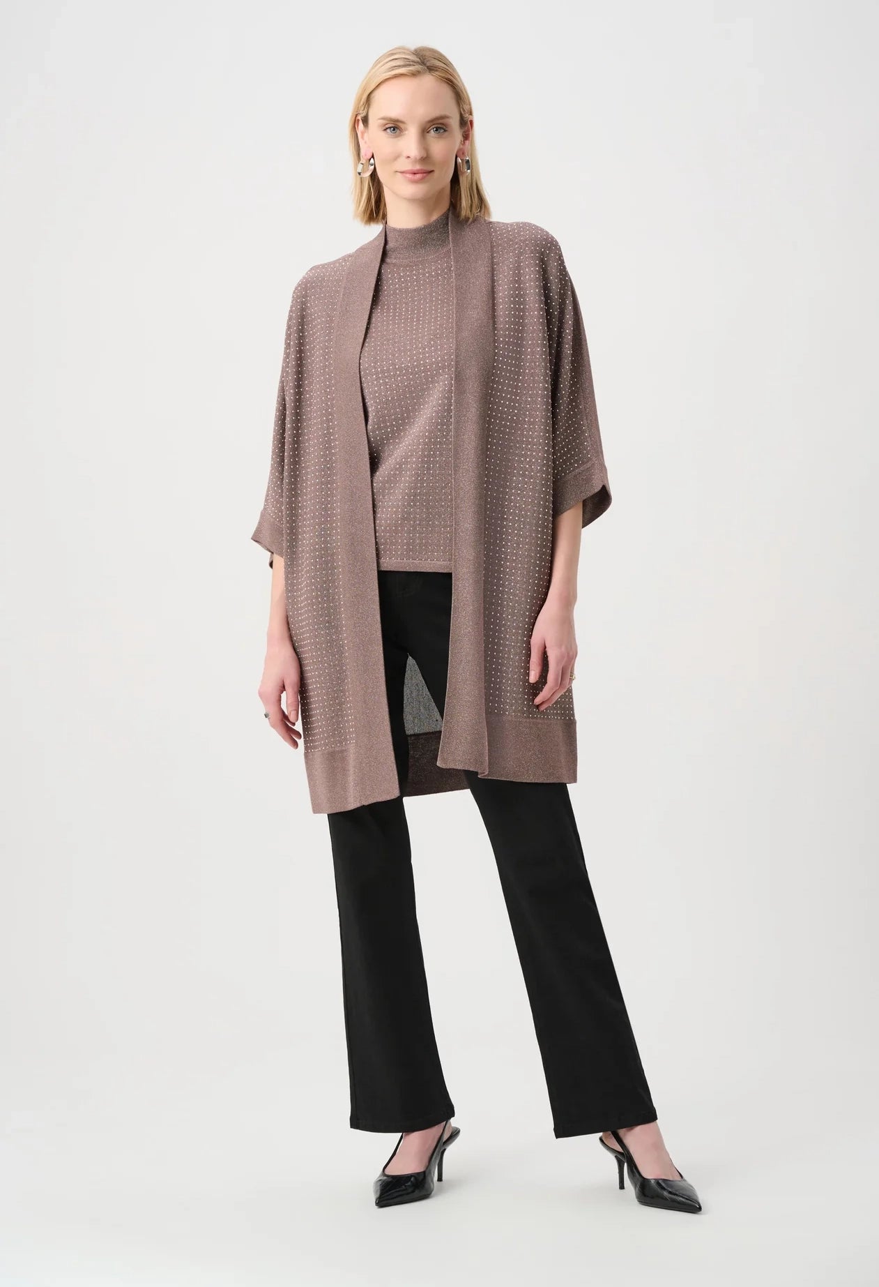 Diamante Detail Longline Cardigan