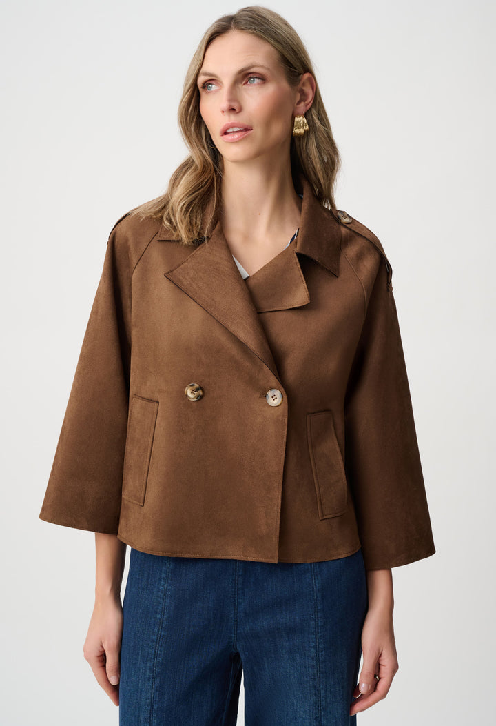 Faux Suede Boxy Jacket