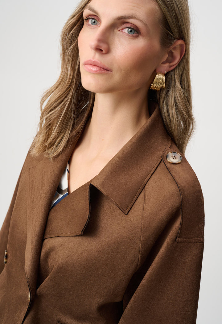 Faux Suede Boxy Jacket