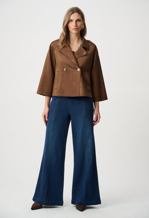 Faux Suede Boxy Jacket