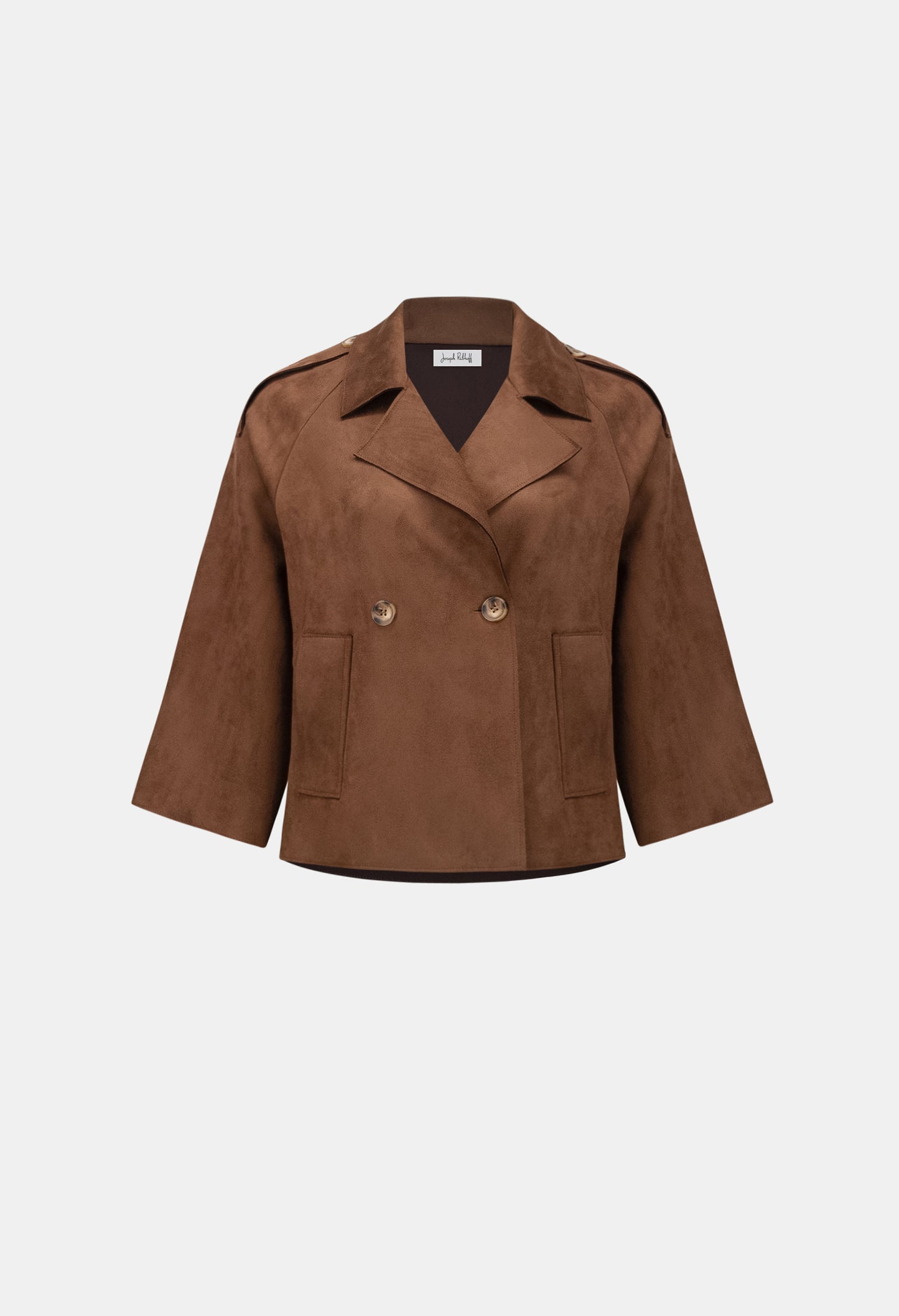Faux Suede Boxy Jacket