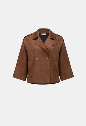 Faux Suede Boxy Jacket