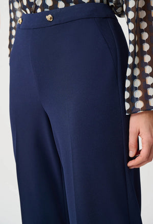 Wide Leg Pull-On Trousers