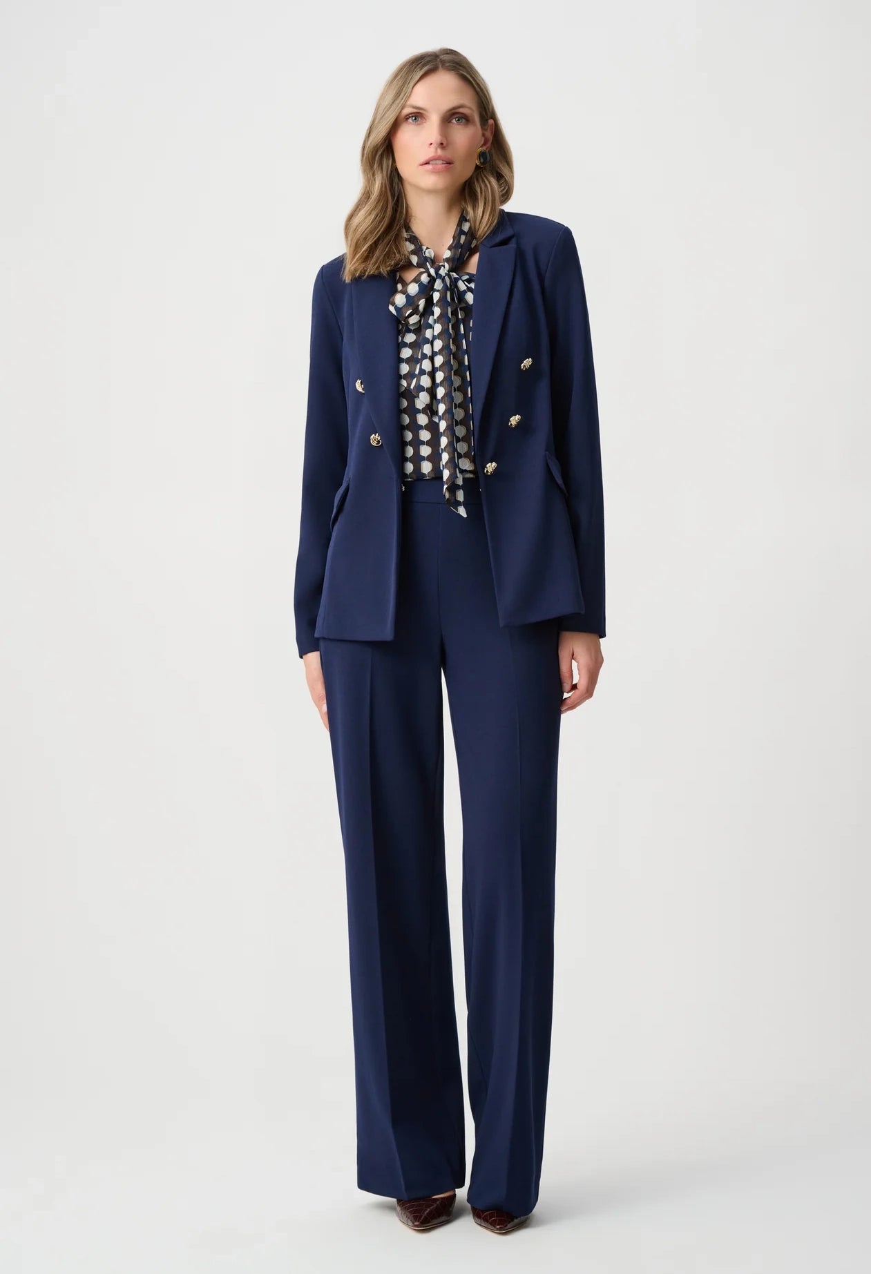 Wide Leg Pull-On Trousers