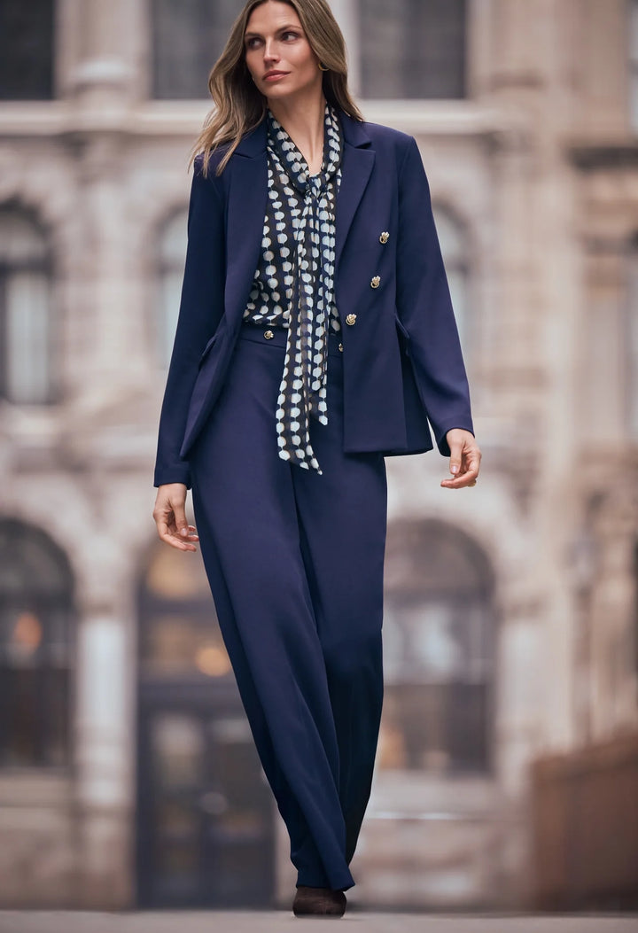 Wide Leg Pull-On Trousers