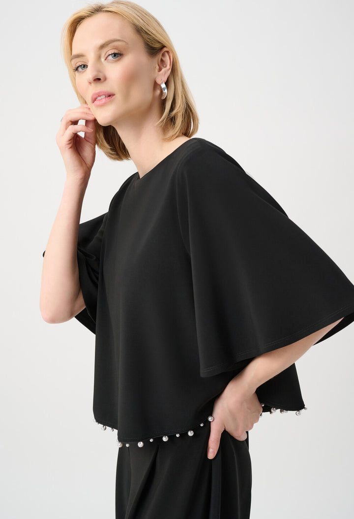 Jewel Embellished Boat Neck Top