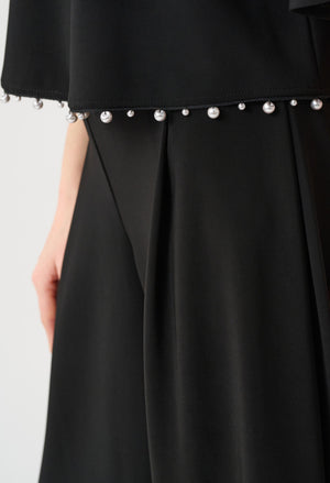 Jewel Embellished Boat Neck Top