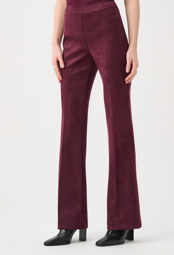 High-waisted Faux Suede Trousers