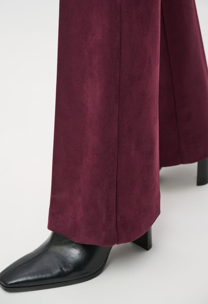 High-waisted Faux Suede Trousers