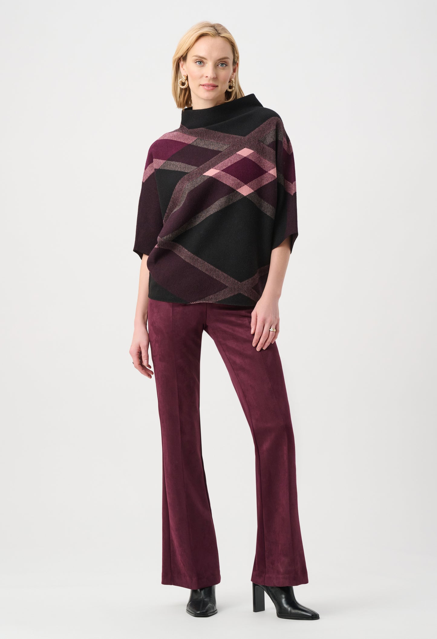 High-waisted Faux Suede Trousers