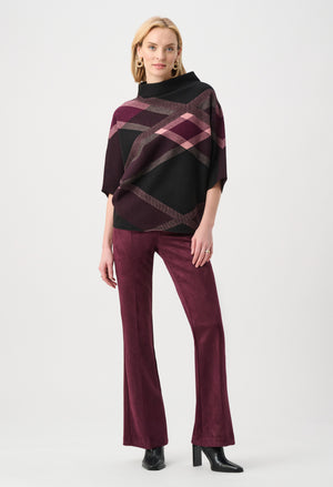 High-waisted Faux Suede Trousers