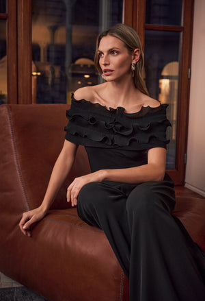 Ruffled Off-shoulder Top
