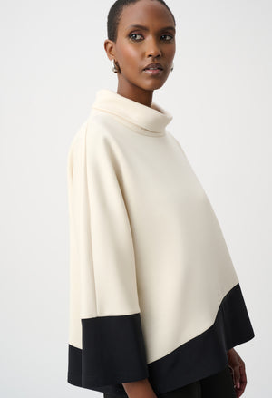 Colour-block Cowl Neck Jumper