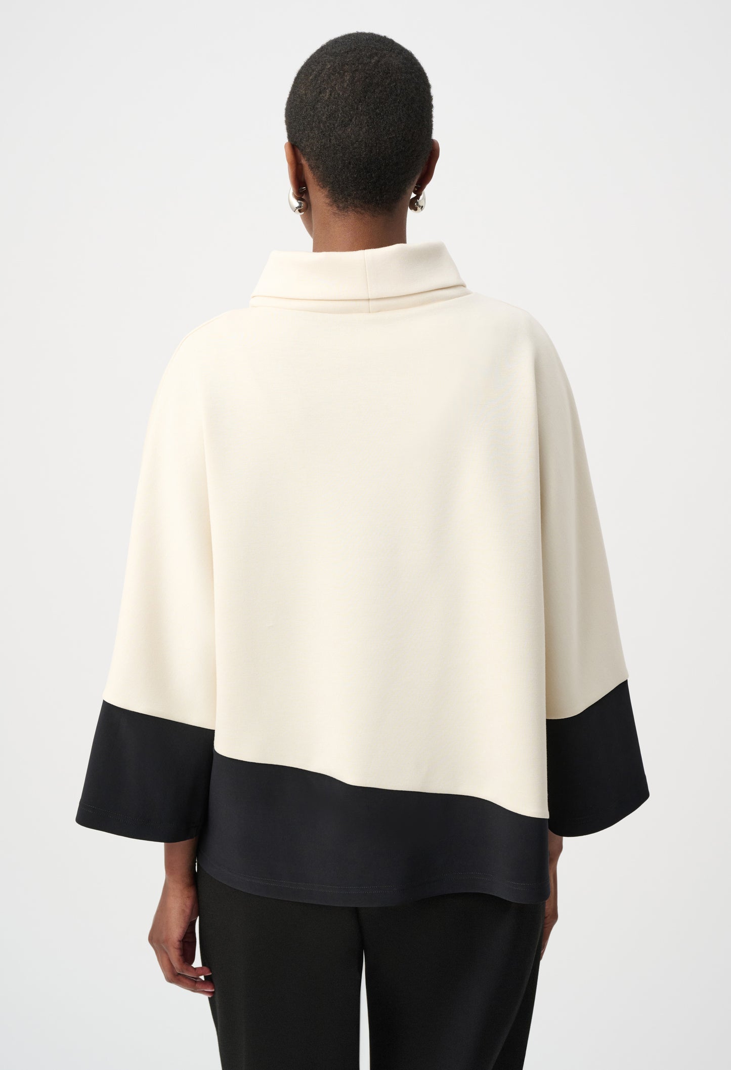 Colour-block Cowl Neck Jumper