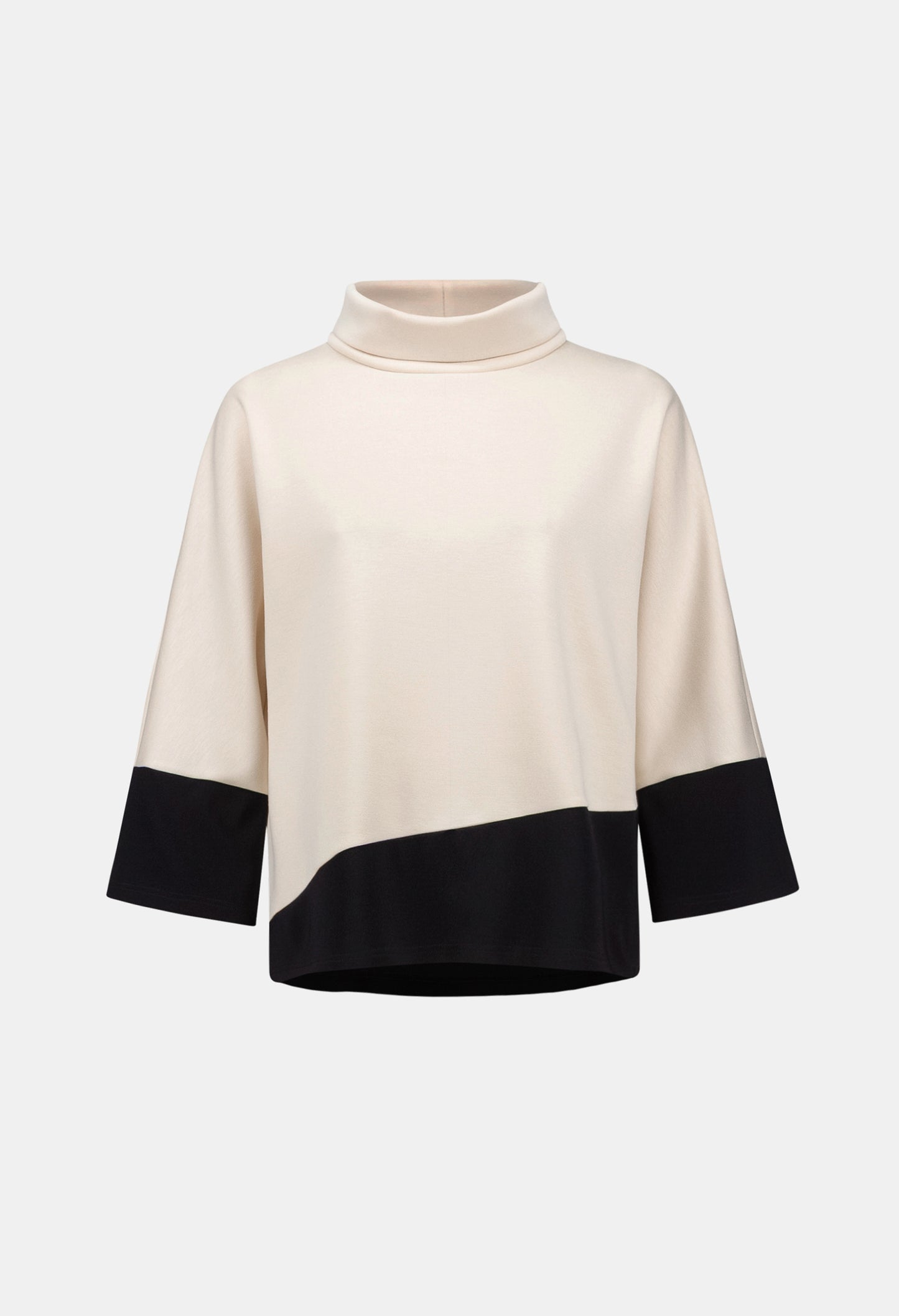 Colour-block Cowl Neck Jumper