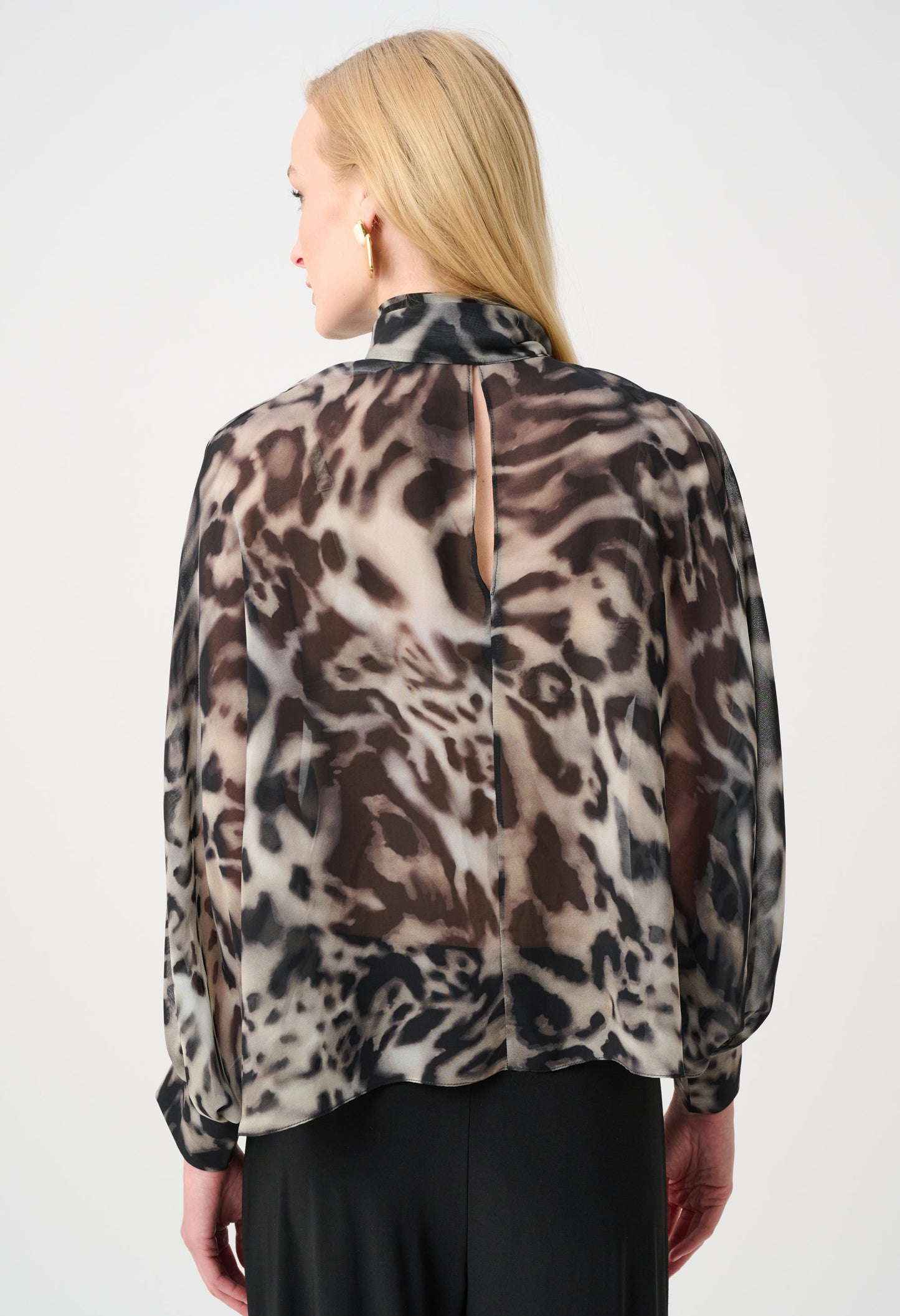 Animal Print Boxy Blouse