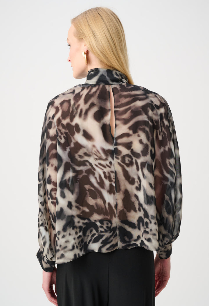 Animal Print Boxy Blouse