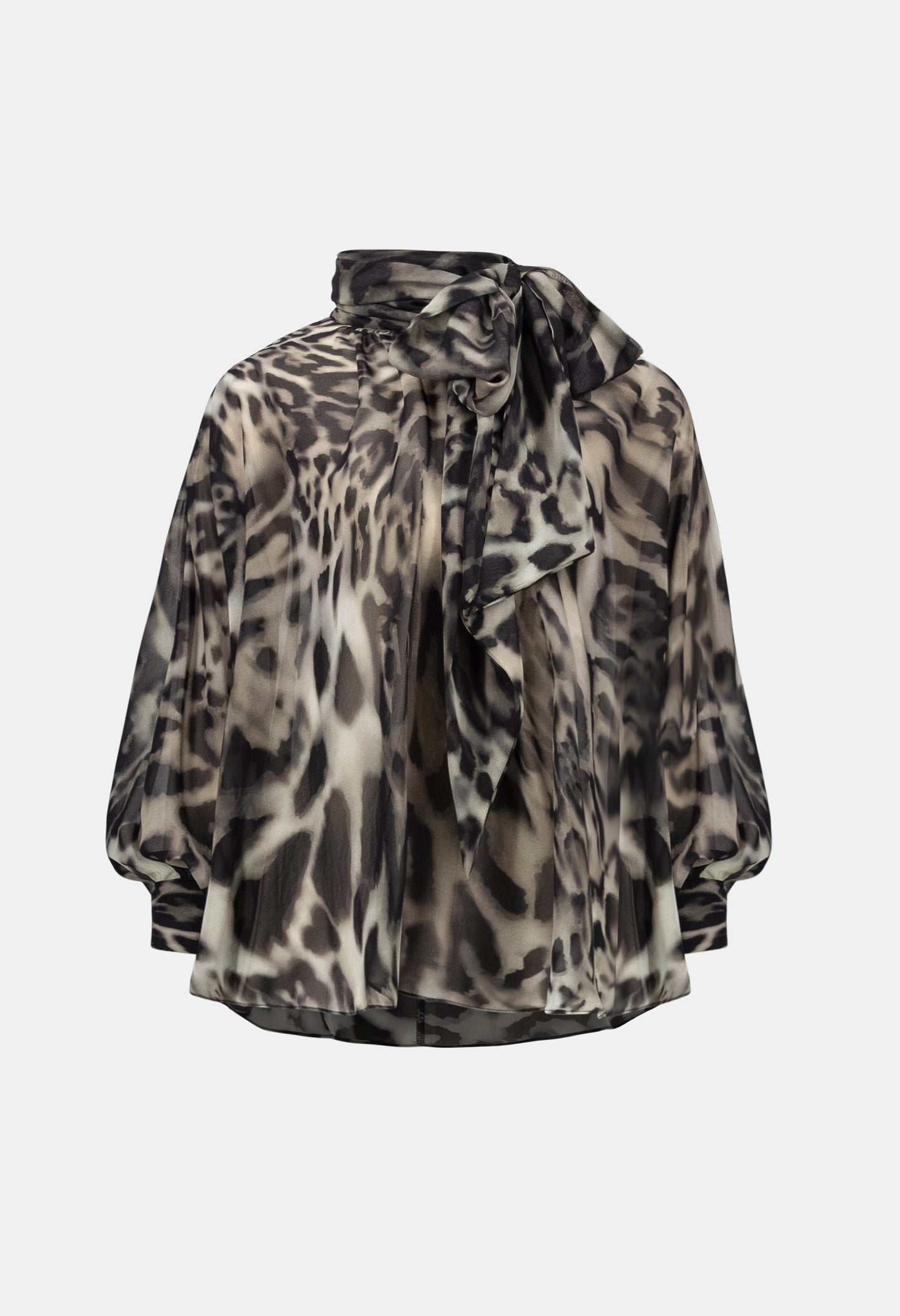 Animal Print Boxy Blouse