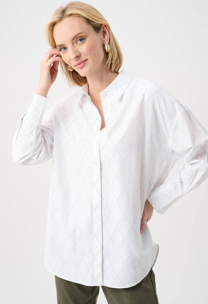 Embroidered Hip-length Shirt