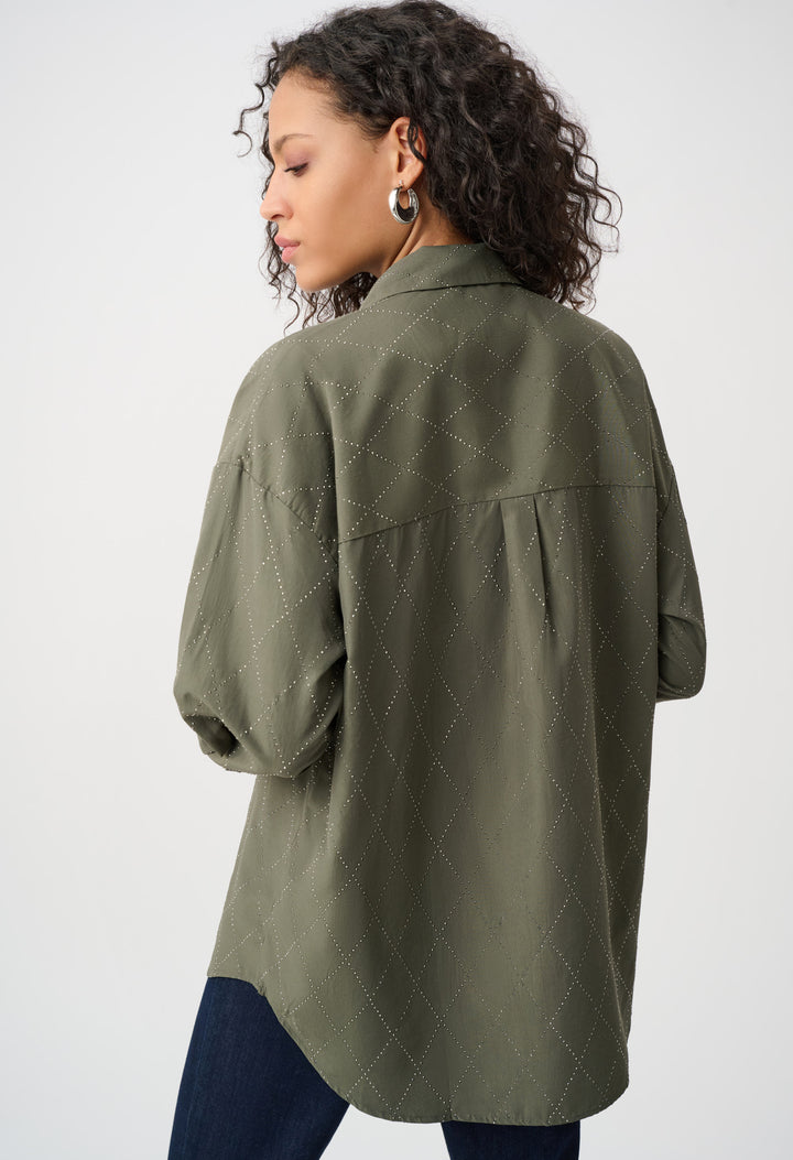 Embroidered Hip-length Shirt