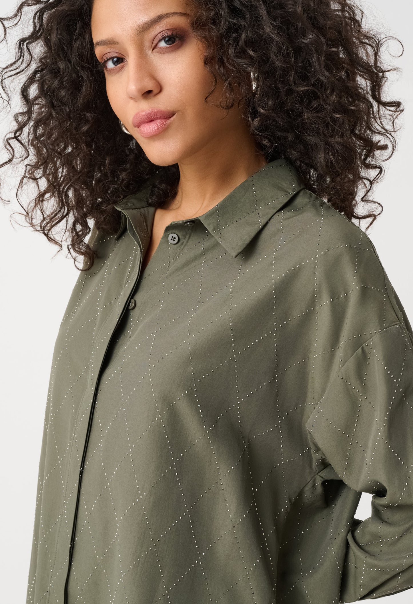 Embroidered Hip-length Shirt