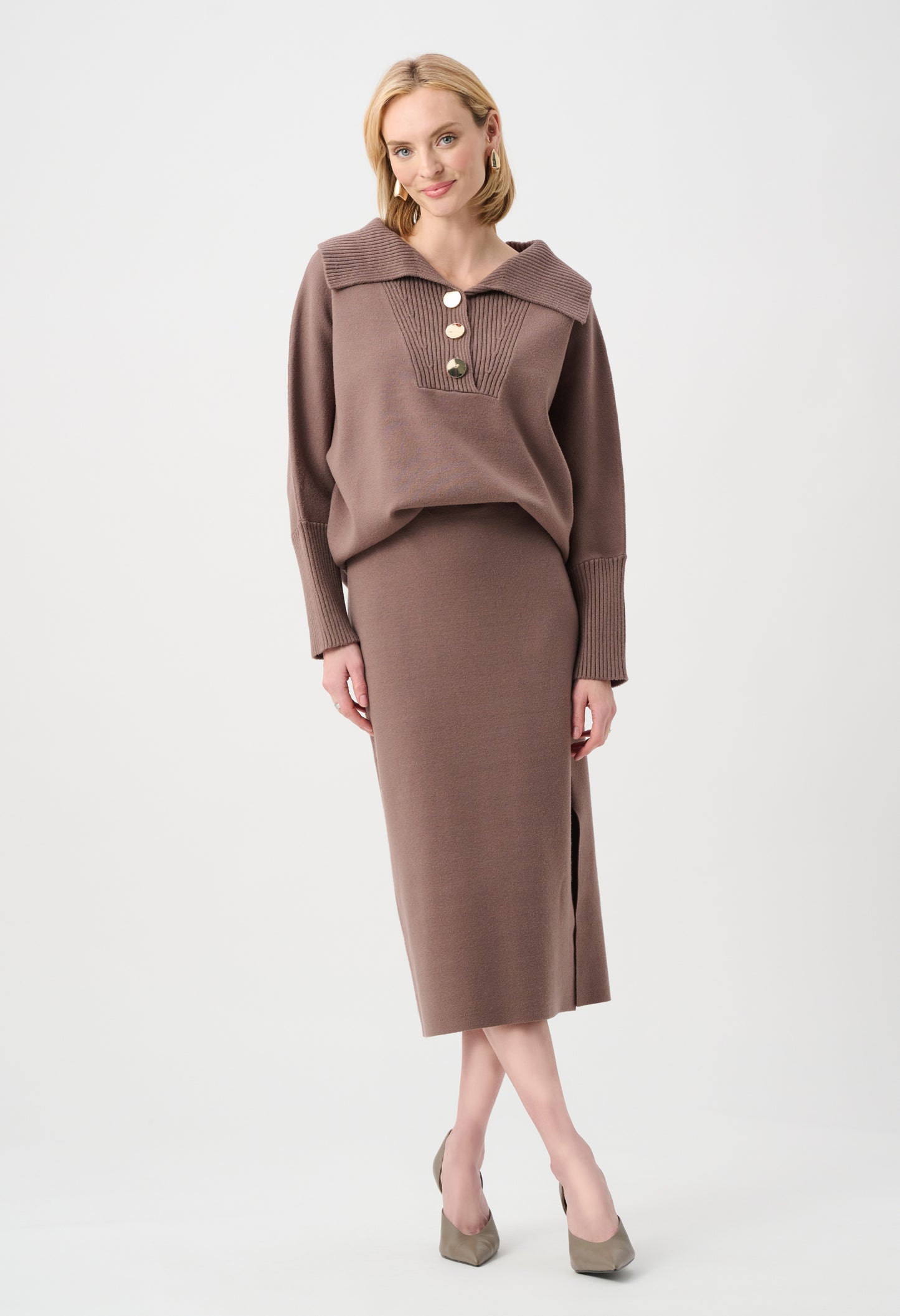 Button Detail Knit Jumper