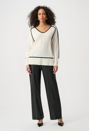 V-Neck Contrast Jumper