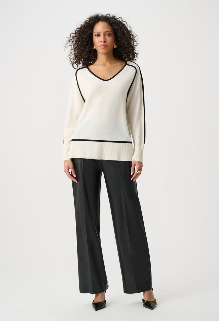 V-Neck Contrast Jumper