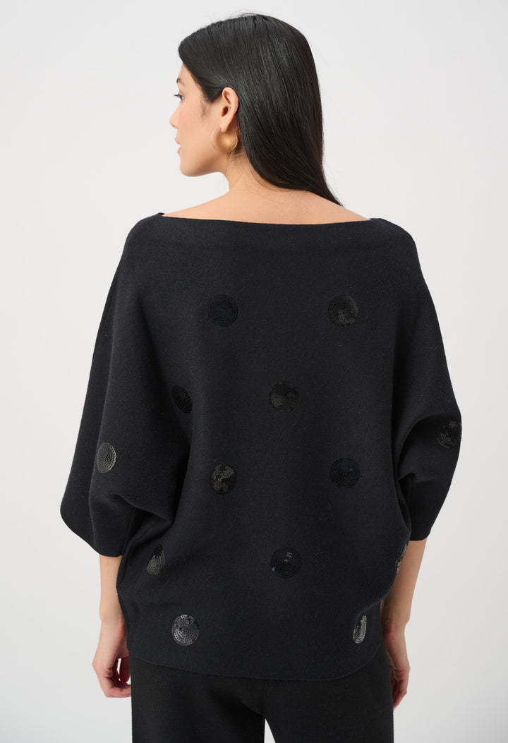 Embellished Polka Dot Pullover