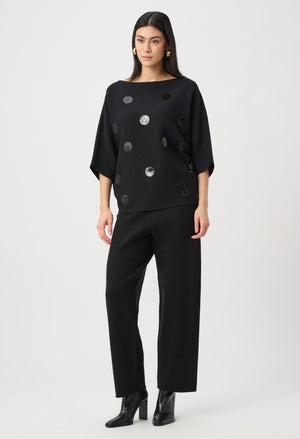 Embellished Polka Dot Pullover