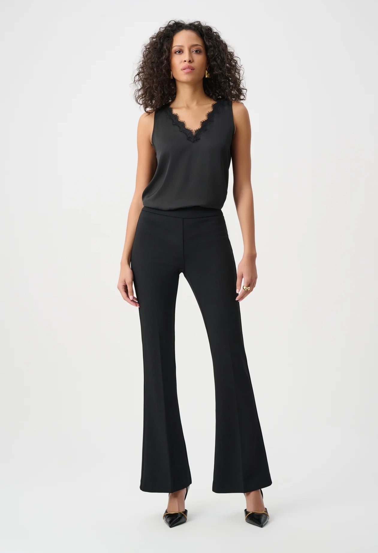 Flared Pull-On Trousers