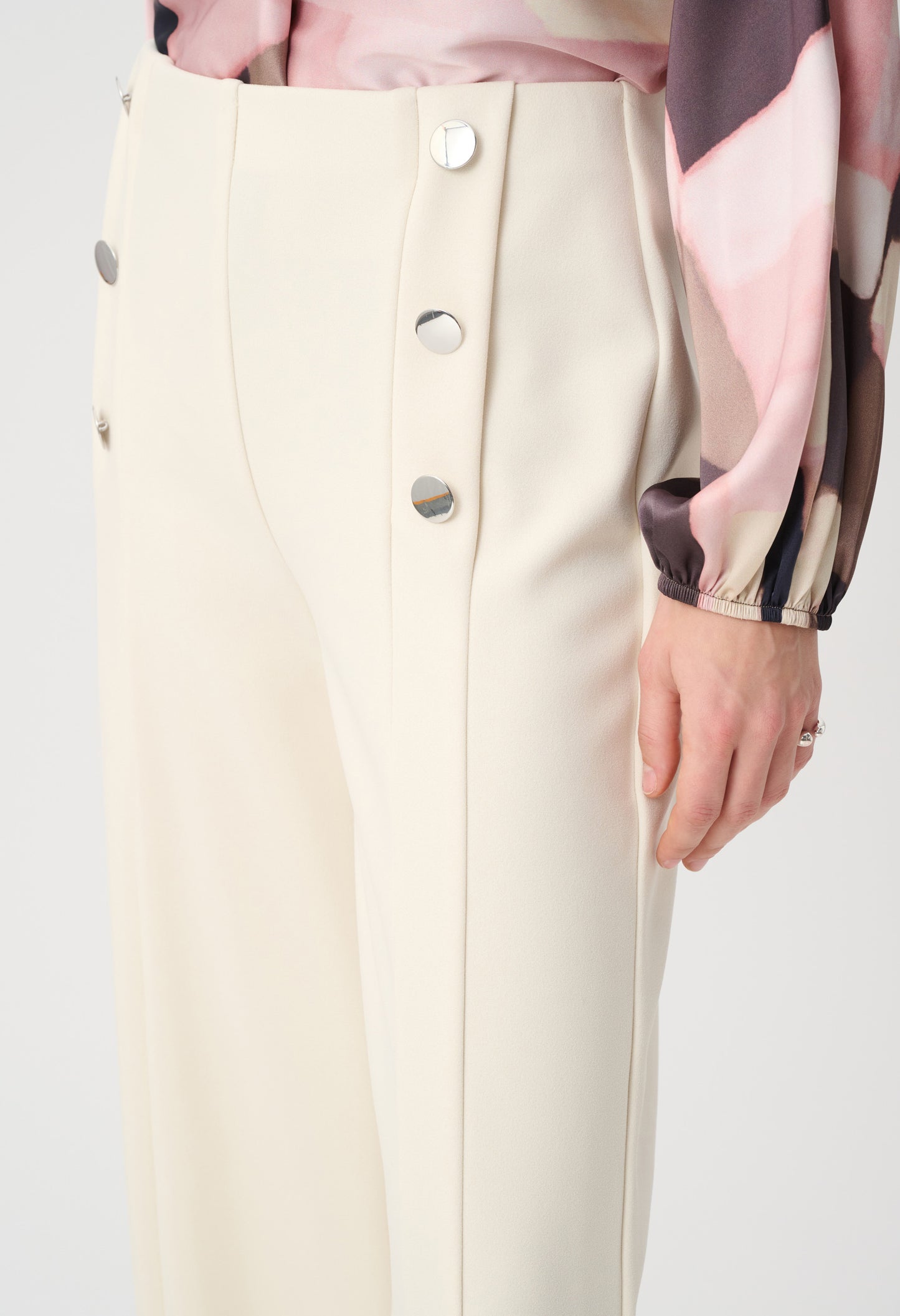 Formal Mid-rise Wide-leg Trousers