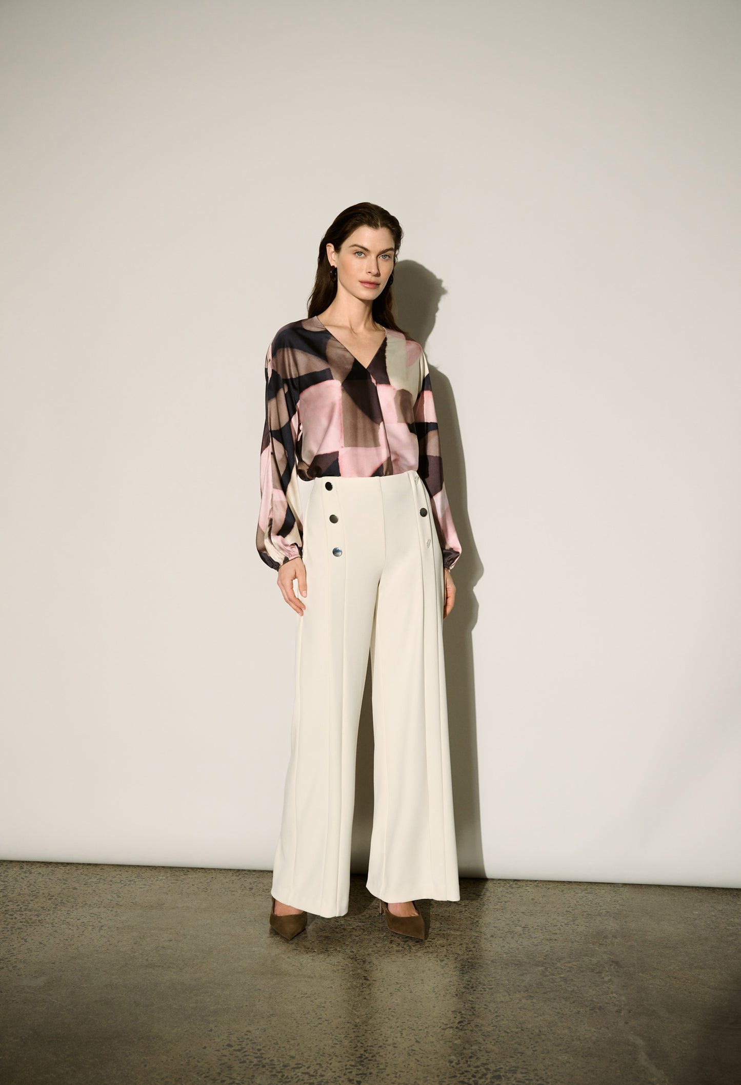 Formal Mid-rise Wide-leg Trousers