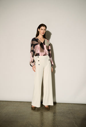 Formal Mid-rise Wide-leg Trousers