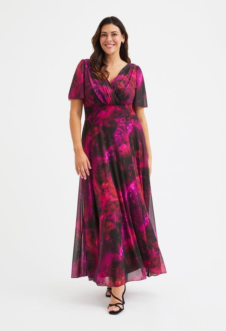 Isabelle Curve+ Float Sleeve Maxi Dress