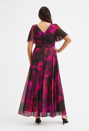 Isabelle Curve+ Float Sleeve Maxi Dress
