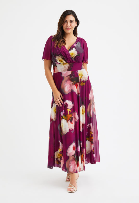 Isabelle Curve+ Float Sleeve Maxi Dress