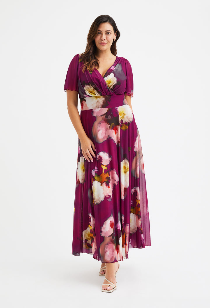 Isabelle Curve+ Float Sleeve Maxi Dress