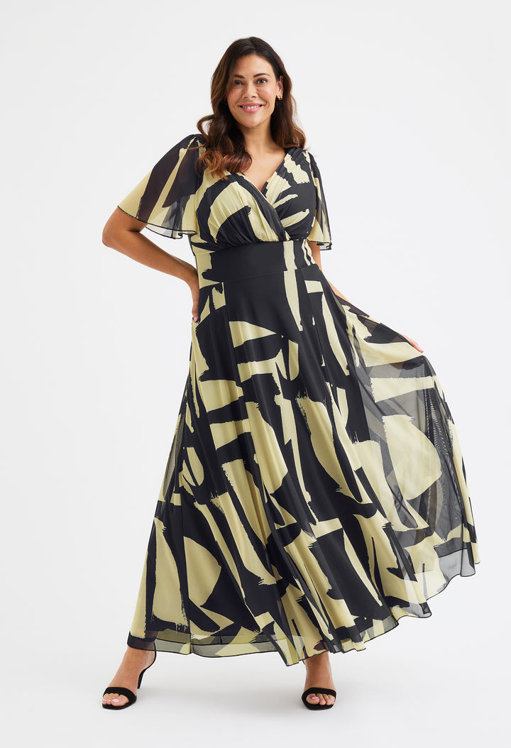 Isabelle Curve+ Float Sleeve Maxi Dress