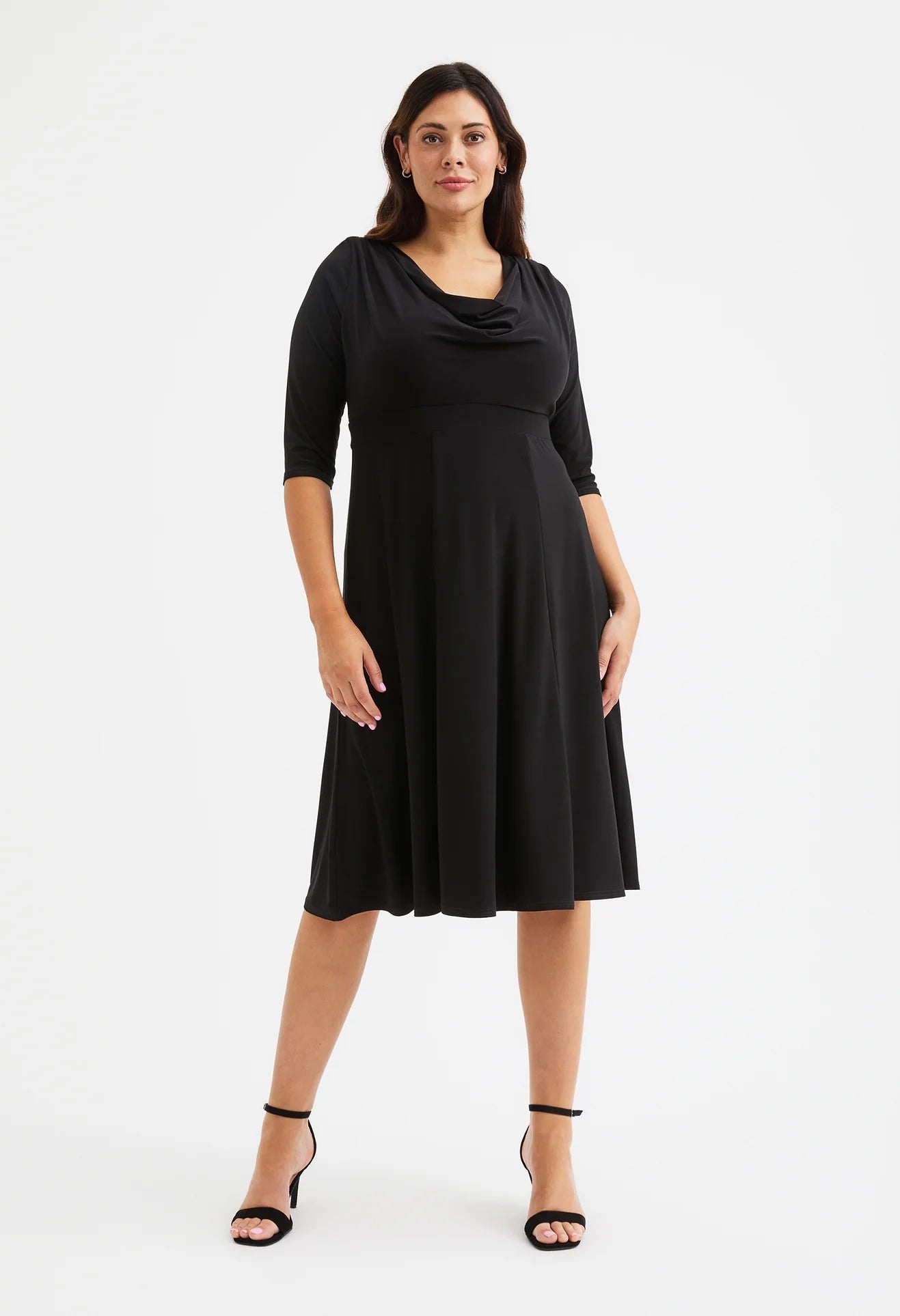 Cowl Neck '1940s' Dress