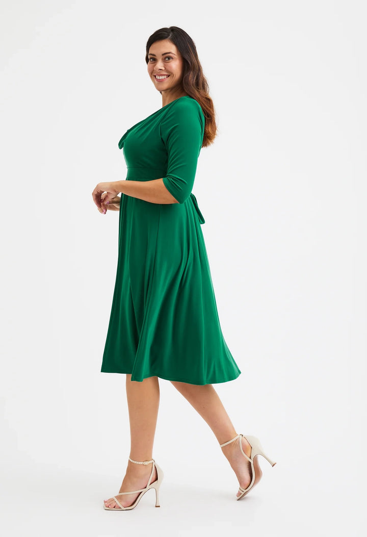 Cowl Neck '1940s' Dress