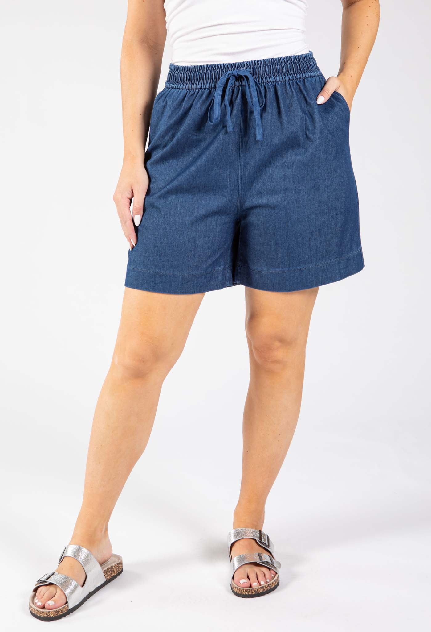 Pull On Denim Shorts